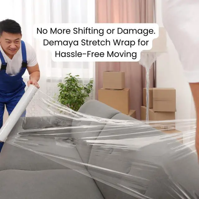 Alt view image 12 of 12 - 6 Rolls x 18" x 1500 FT x 80 Gauge Clear Non-Stretch Heavy Duty Stretch Wrap Shrink Film
