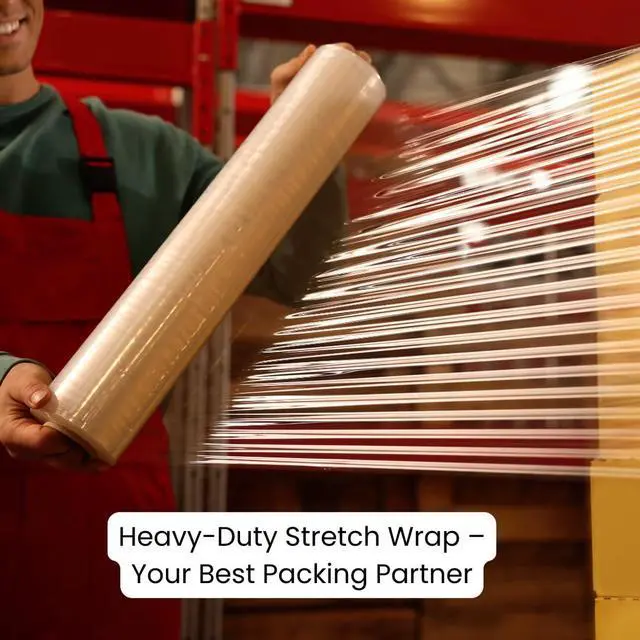 Alt view image 10 of 12 - 6 Rolls x 18" x 1500 FT x 80 Gauge Clear Non-Stretch Heavy Duty Stretch Wrap Shrink Film