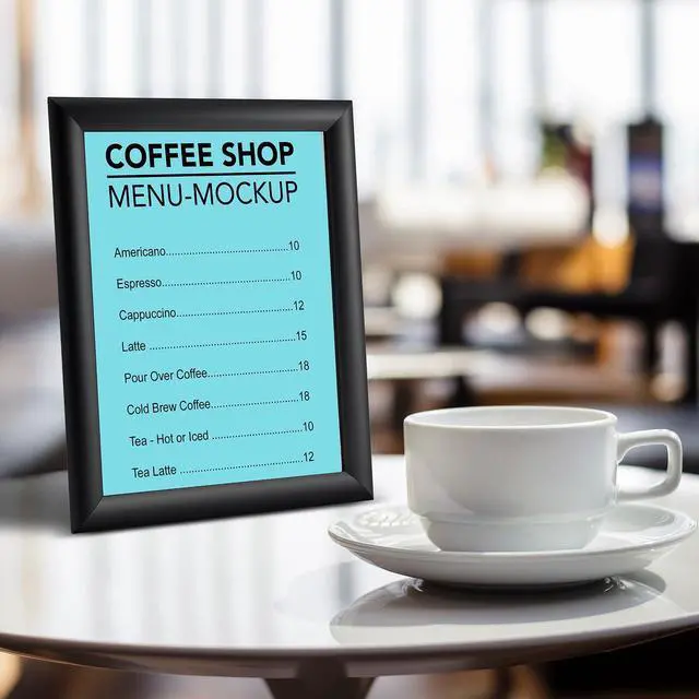 Alt view image 12 of 12 - 4 Pcs 8.5 x 11 Inch Front Load Easy Open Snap Frame Metal Poster/picture Snap Open Sign Holder Frame, Wall Mount or Tabletop