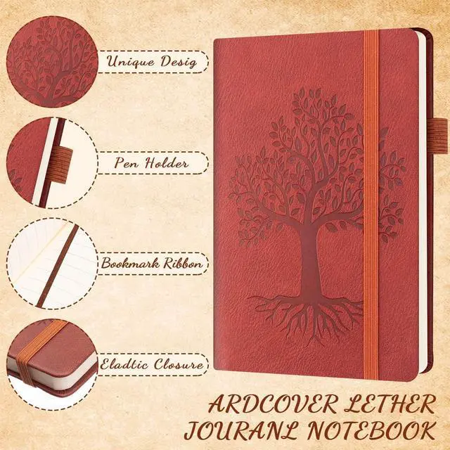 Alt view image 9 of 12 - 30 Set A6 Leather Pocket Notebook Journals with Pens, Small Hardcover Notebooks Set, 3.7 x 5.5 Inch Mini Lined Journals with Pen Holder for School Office Business Gift (Classic Color)