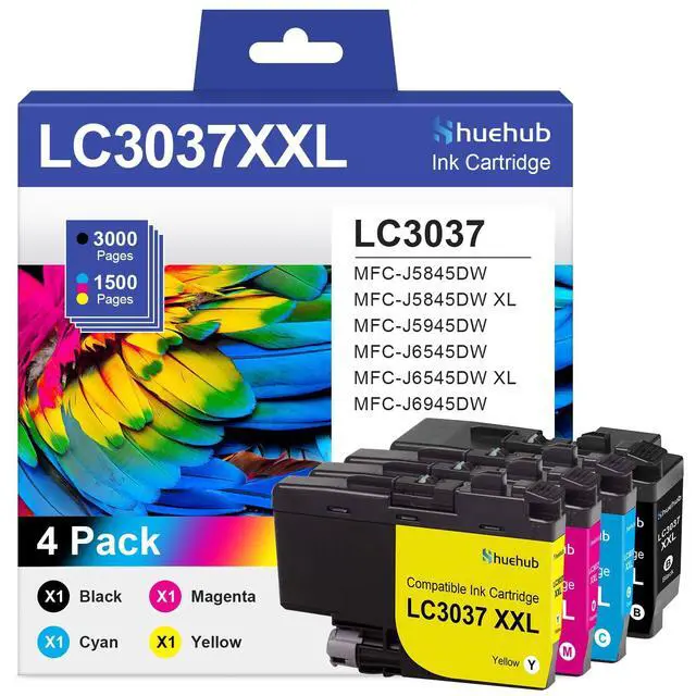 Alt view image 7 of 12 - LC3037 Super High-Yield Ink Cartridges Replacement for Brother LC3037XXL | Compatible for Brother MFC-J5845DW MFC-J5945DW MFC-J6545DW MFC-J6945DW Printer