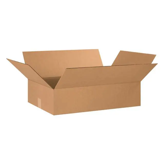Alt view image 8 of 14 - 24166 Flat Corrugated Cardboard Box 24" L x 16" W x 6" H, Kraft, For Shipping, Packing and Moving (Pack of 20)