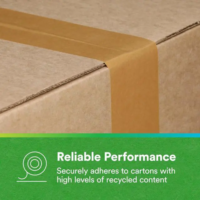 Alt view image 13 of 14 - Scotch Performance Paper Box Sealing Tape 570, Brown, 2.8" x 547 yd (72 mm x 500 m), 1 Roll, Recycle-Compatible, Great for Packaging, Shipping, and Moving
