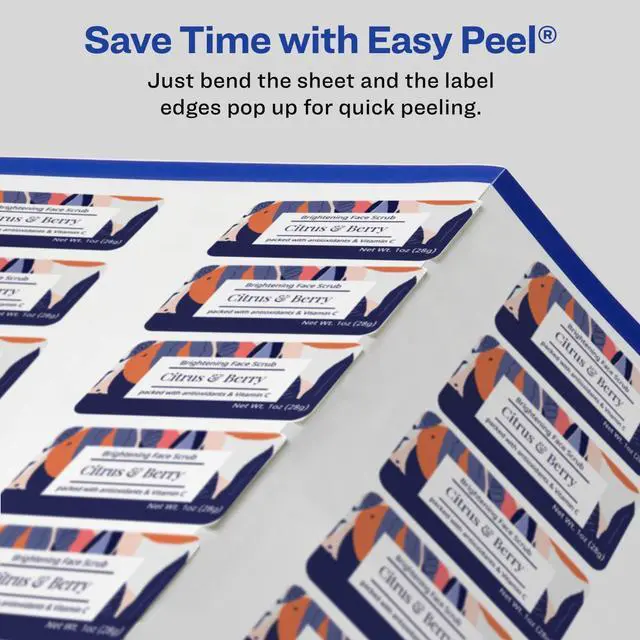 Alt view image 14 of 14 - Matte White Rectangle Labels, Sure Feed Technology, 1" x 2", 2,400 Matte White Printable Labels