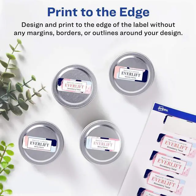 Alt view image 10 of 14 - Matte White Rectangle Labels, Sure Feed Technology, 1" x 2", 2,400 Matte White Printable Labels