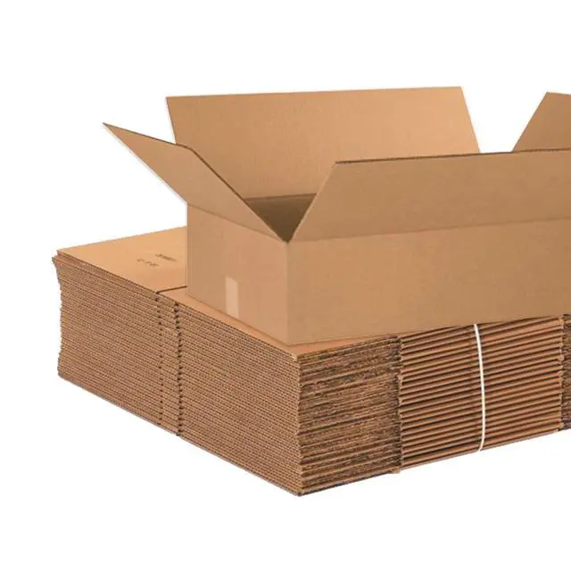 Alt view image 9 of 14 - 24166 Flat Corrugated Cardboard Box 24" L x 16" W x 6" H, Kraft, For Shipping, Packing and Moving (Pack of 20)