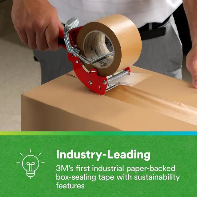 Alt view image 10 of 14 - Scotch Performance Paper Box Sealing Tape 570, Brown, 2.8" x 547 yd (72 mm x 500 m), 1 Roll, Recycle-Compatible, Great for Packaging, Shipping, and Moving