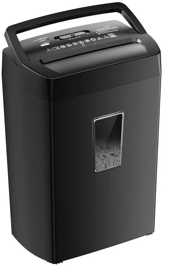 Alt view image 8 of 14 - 12-Sheet Cross Cut Paper Shredder, 5.5 Gal Home Office Heavy Duty Shredder for Paper, Credit Card, Mail, Staples, with Transparent Window, High Security Level P-4 (C275-A)