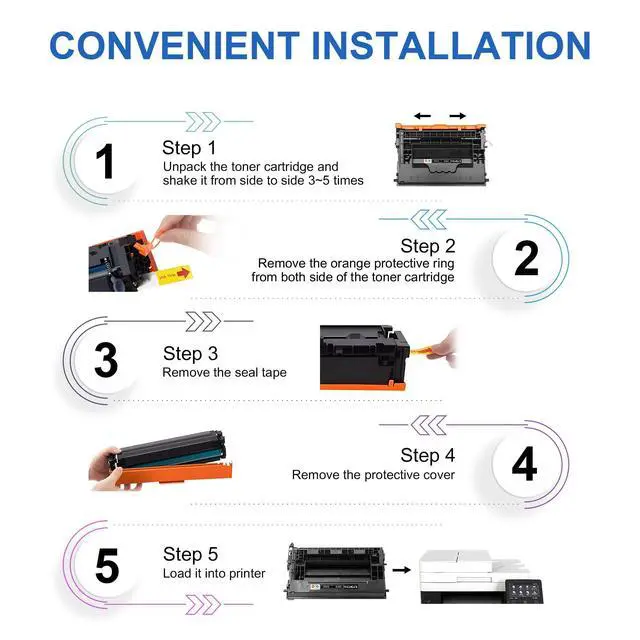 Alt view image 12 of 14 - 37A Toner Cartridges Black CF237A | for Enterprise M607n M608dn M609 M608n M607dn M608x M609x MFP M632 M631 M631h M633fh Printer (Black, 1 Pack)