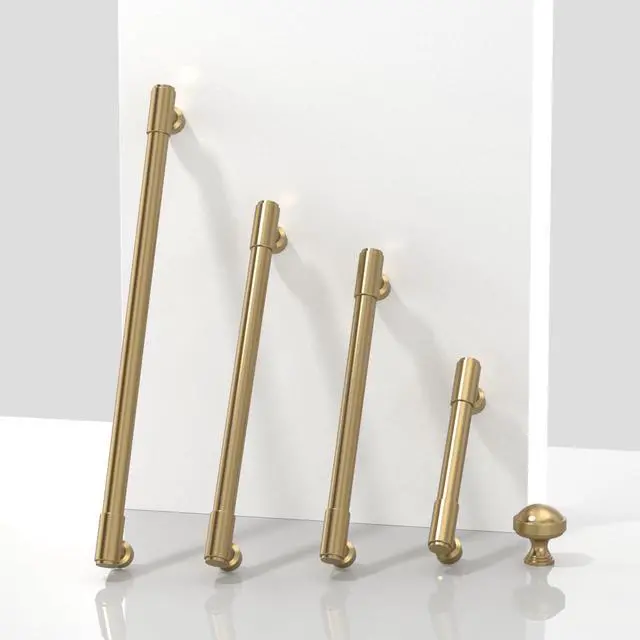 Alt view image 12 of 12 - 10 Pack Champagne Bronze Cabinet Pulls 5 Inch(128mm) Kitchen Cabinet Handles Cabinet Hardware Drawer Pulls