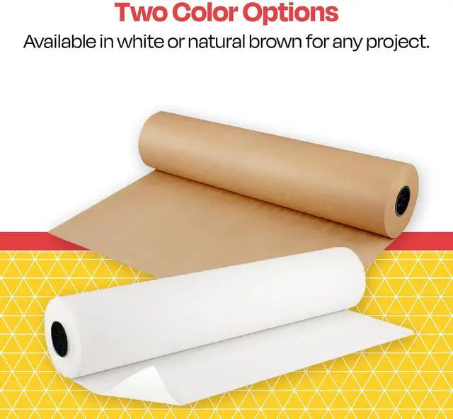 Alt view image 10 of 14 - Butcher Kraft Paper Roll, 40 lb, 18 Inches x 1000 Feet, White