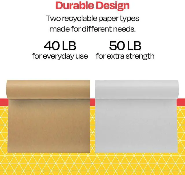 Alt view image 12 of 14 - Butcher Kraft Paper Roll, 40 lb, 18 Inches x 1000 Feet, White