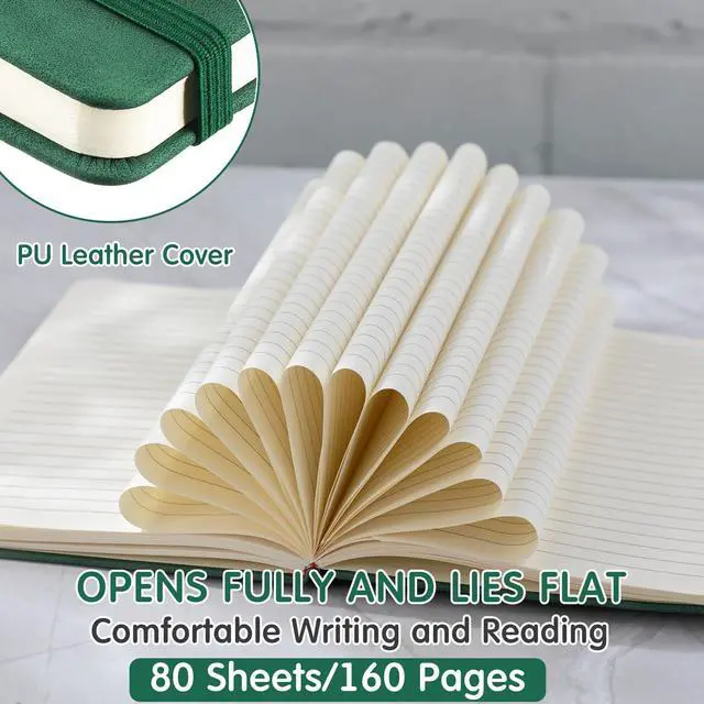 Alt view image 9 of 12 - 24 Pack Leather Notebook Journals Bulk 5.7" x 8.3" Harder Cover A5 Journals for Writing Men Women Leather Travel Notebooks Daily Gifts for Office Back to School (Multicolored)