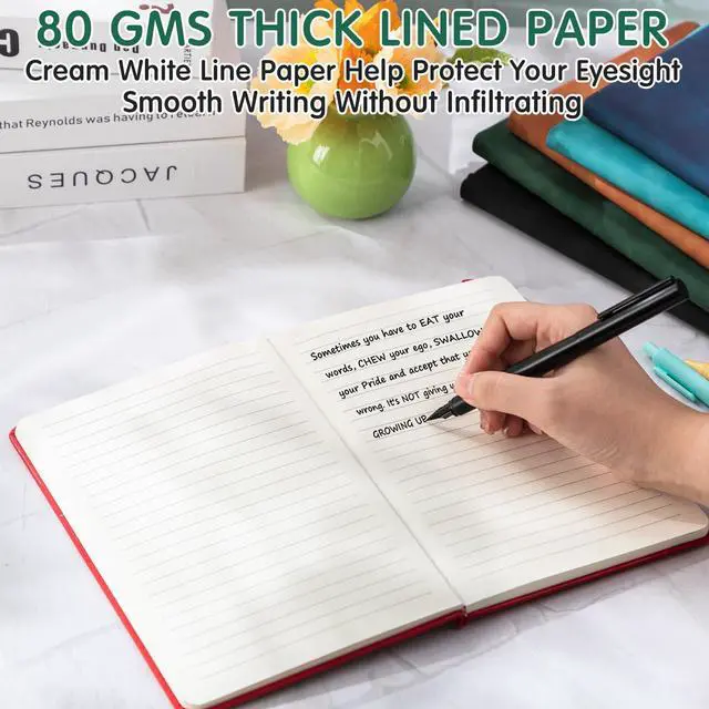 Alt view image 10 of 12 - 24 Pack Leather Notebook Journals Bulk 5.7" x 8.3" Harder Cover A5 Journals for Writing Men Women Leather Travel Notebooks Daily Gifts for Office Back to School (Multicolored)