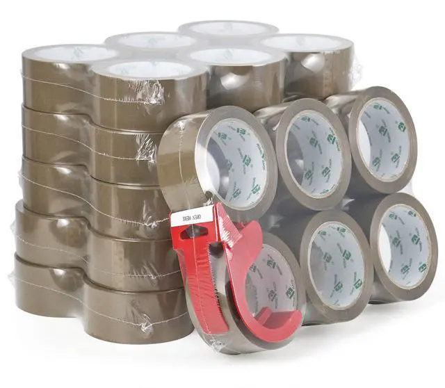 Alt view image 8 of 14 - 36Rolls Brown Packing Tape with Dispenser, Brown Tape Refill Rolls for Packaging, Shipping and Moving, 2.6Mil 1.88 Inch x 60 Yard