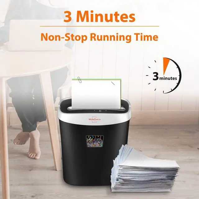 Alt view image 11 of 14 - 10-Sheet Paper Shredder for Home Office, US Patented Cutting | Anti-Jam P-4 High Security Cross Cut, 3.9-Gallon Basket, Shreds Credit Cards, CDs, Staples & Paper Clips, ETL