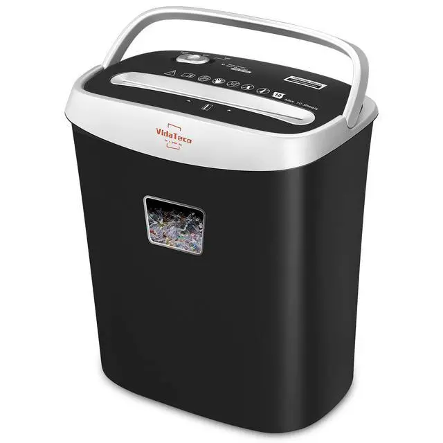 Alt view image 8 of 14 - 10-Sheet Paper Shredder for Home Office, US Patented Cutting | Anti-Jam P-4 High Security Cross Cut, 3.9-Gallon Basket, Shreds Credit Cards, CDs, Staples & Paper Clips, ETL