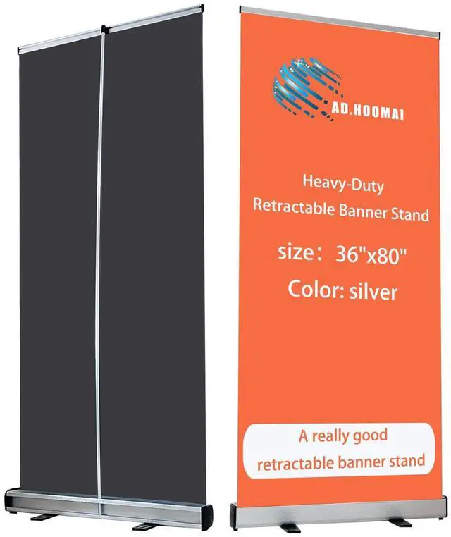 Alt view image 8 of 14 - 36"x80" NEW Heavy-Duty Retractable Banner Stand with Padded Canvas Bag (Stand ONLY) for Trade Shows and Displays