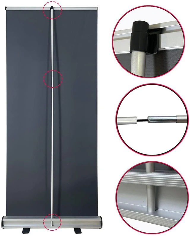 Alt view image 9 of 14 - 36"x80" NEW Heavy-Duty Retractable Banner Stand with Padded Canvas Bag (Stand ONLY) for Trade Shows and Displays
