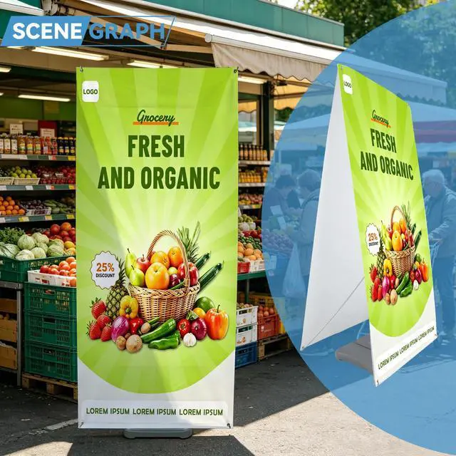 Alt view image 12 of 12 - Double Sided X Banner Stand with Water Base Adjustable Fit Banner Size from 23"X63" to 32"X78" for Outdoor Sidewalk,Trade Show & Retail Advertising
