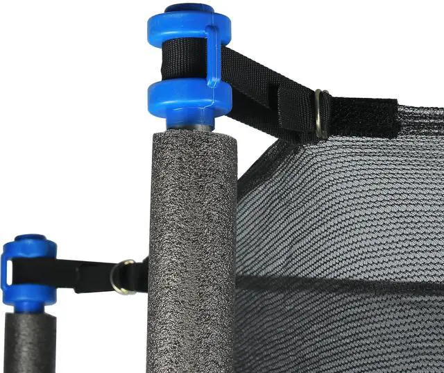 Alt view image 10 of 14 - Trampoline Replacement Safety Enclosure Net for 6 Straight Poles Round Frame Trampolines, Breathable and Weather-Resistant Trampoline Net with Adjustable Straps (Net Only)