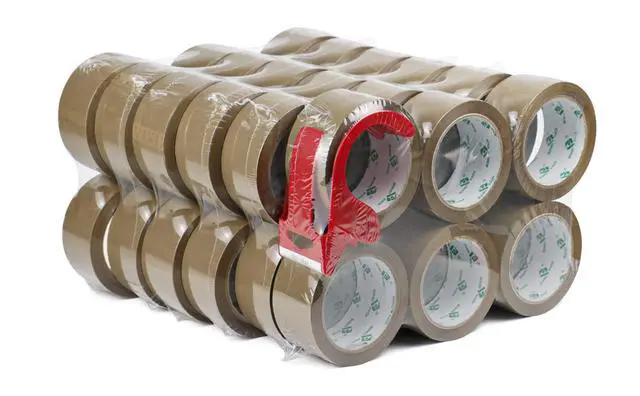 Alt view image 12 of 12 - 36Rolls Brown Packing Tape with Dispenser, Box Packing Tape Rolls for Packaging, Shipping and Moving, 2.4Mil 1.88 Inch x 60 Yard