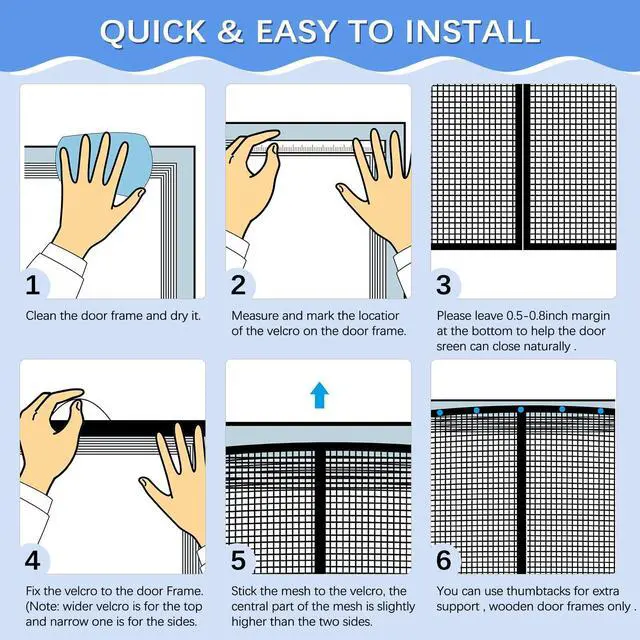 Alt view image 11 of 12 - Garage Door Screen for 2 Car Garage 16x7FT, Magnetic Screen Garage with Retractable Fiberglass Mesh and Heavy Duty Weighted Bottom, Easy Assembly & Pass, Hands Free Door Screen Kit