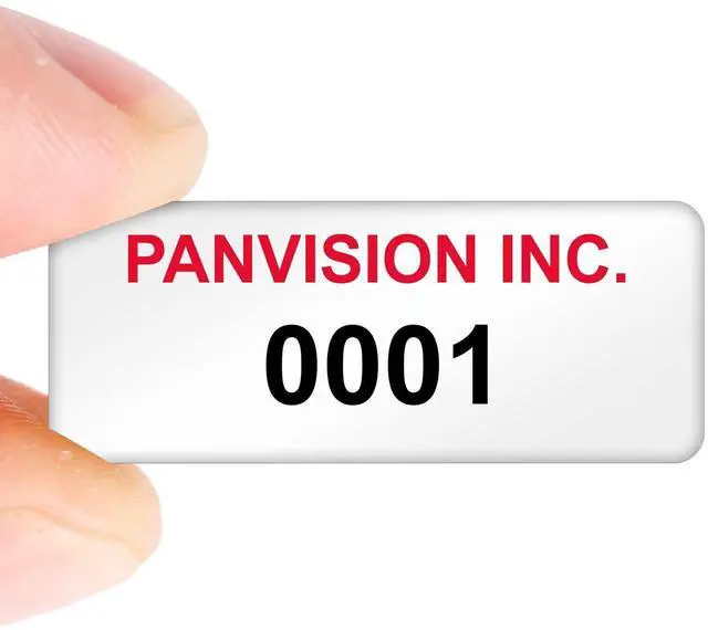 Alt view image 7 of 10 - Custom Asset Labels with Sequential Numbering | 0.5" x 1.25", Aluminum Foil Tags, Pack of 100, Made in USA