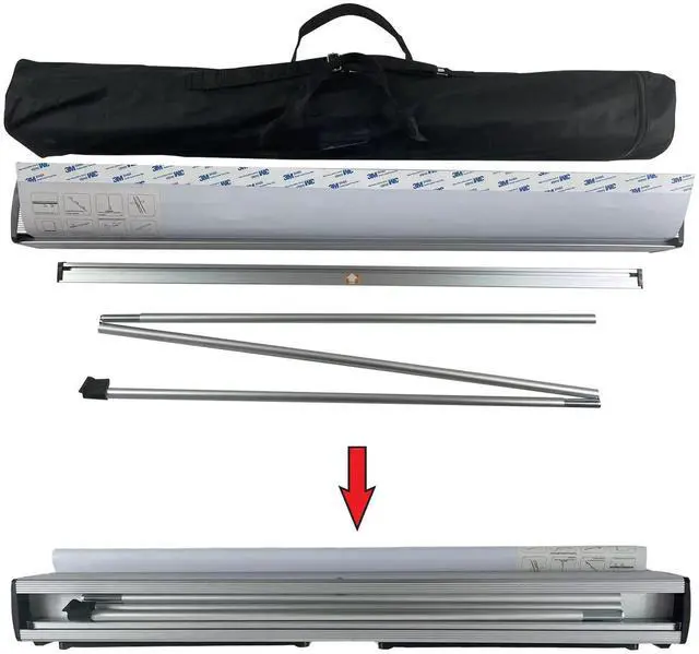 Alt view image 11 of 14 - 36"x80" NEW Heavy-Duty Retractable Banner Stand with Padded Canvas Bag (Stand ONLY) for Trade Shows and Displays