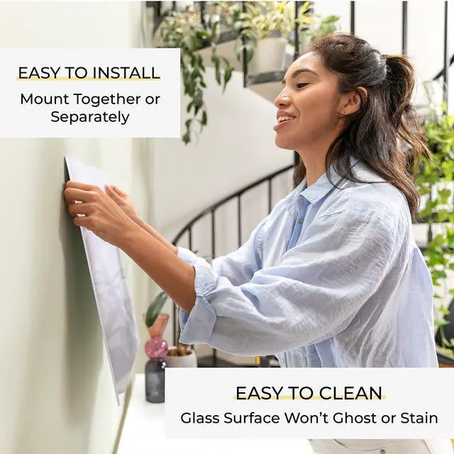 Alt view image 11 of 14 - MessageStor Dry-Erase Glass Board and Magnets, Office Essentials, Assorted Calendar, 2-Pack