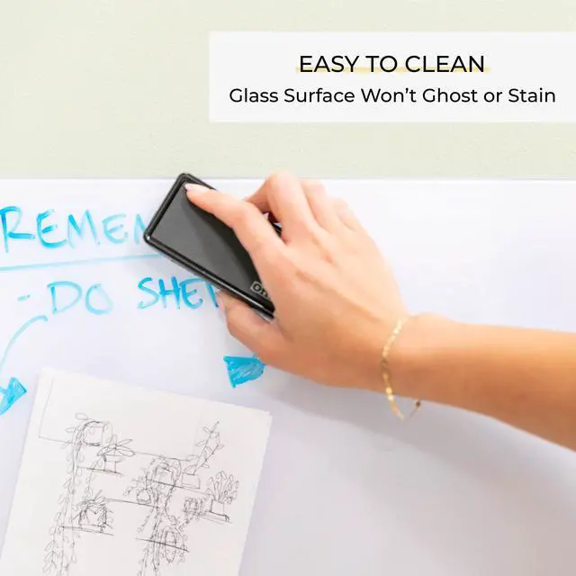 Alt view image 12 of 14 - MessageStor Dry-Erase Glass Board and Magnets, Office Essentials, Assorted Calendar, 2-Pack