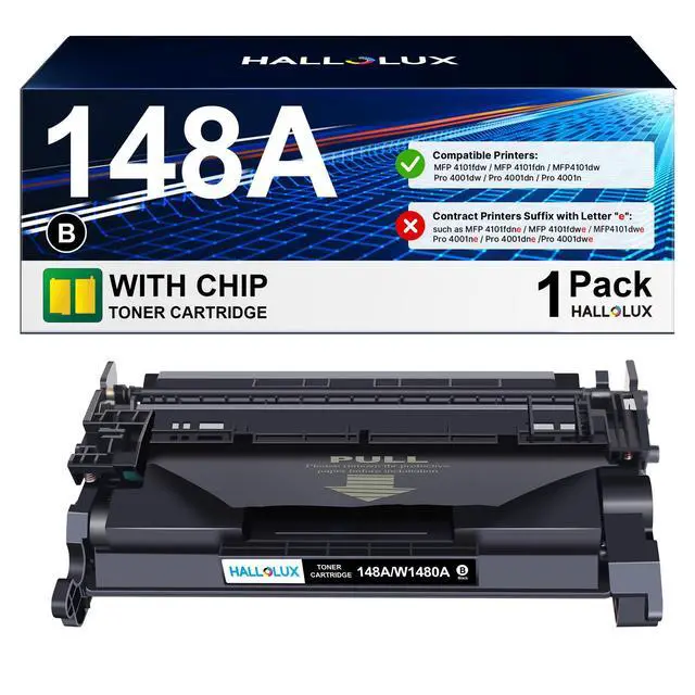Alt view image 2 of 2 - 148A/148X Toner Replacement for HP with Chip, 1-Pack Black | Compatible for HP 148A 148X W1480A W1480X for HP LaserJet Pro 4001dw 4001dn 4001n MFP 4101fdw 4101fdn Printer Black Toner
