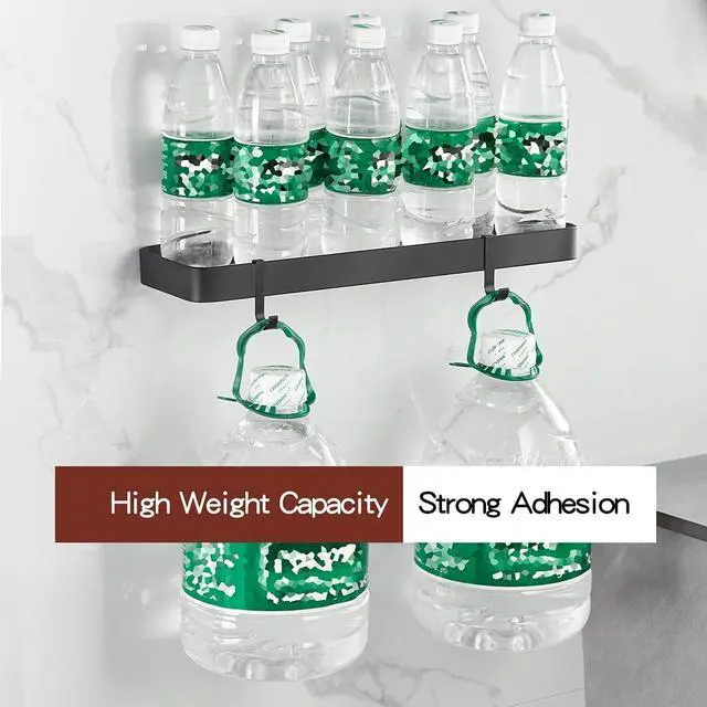 Alt view image 13 of 14 - Bathroom Shelves Wall Mounted Glass Shelf for Floating Shelf Tempered Glass Shelves 2 Tier Bathroom Wall Organizer(Black)