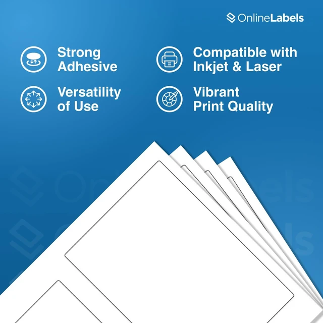 Alt view image 11 of 14 - 6.78 x 4.75 Shipping Labels - Compatible with USPS Click-N-Ship - Pack of 500 Labels, 250 Sheets - Inkjet/Laser Printer