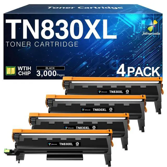 Alt view image 8 of 14 - TN830XL Black Toner Cartridge Compatible for Brother TN830 TN-830XL 830 TN830XL Toner Black for Brother Printer DCP-L2640DW HL-L2460DW HL-l2405W MFC-L2820DW HL-L2400D HL-L2480DW Printer (4 Pack)