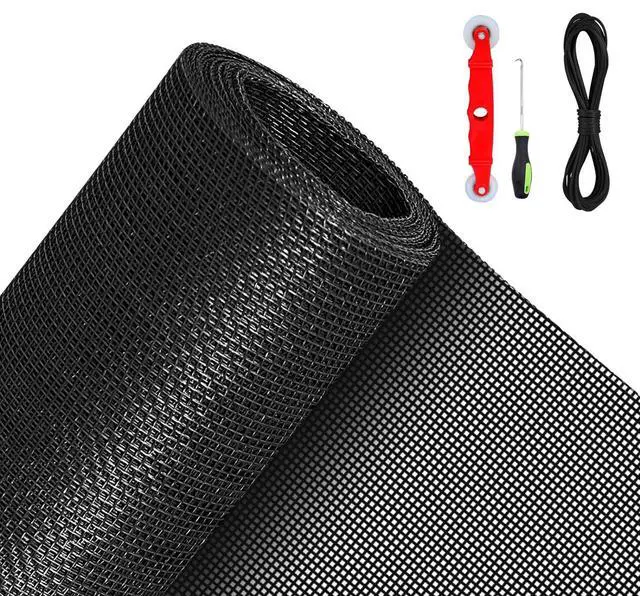 Alt view image 8 of 14 - Pet Proof Window Screen Replacement Kit, 39"x118" Durable High Hardness Screen Mesh Replacement Window Screens Repair Kit for Sliding Screen Door,Patio and Windows.(Folded Package with Tool Kit)