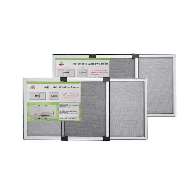 Alt view image 8 of 14 - Adjustable Sliding Window Screen Horizontal (15.74 ''H x 21-40''W) 2 Packs Expandable Window Screen Replacement for Home Medium