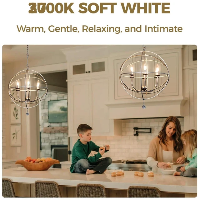 Alt view image 11 of 14 - E12 Candelabra LED Bulb 40W Eq, Dimmable 3000K, 12 Pack E12 LED Bulb Dimmable, 3000K 40W Eq Candelabra Light Bulbs, 12Pack