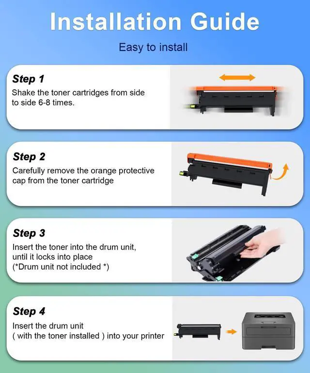 Alt view image 13 of 14 - TN830XL Black Toner Cartridge Compatible for Brother TN830 TN-830XL 830 TN830XL Toner Black for Brother Printer DCP-L2640DW HL-L2460DW HL-l2405W MFC-L2820DW HL-L2400D HL-L2480DW Printer (4 Pack)