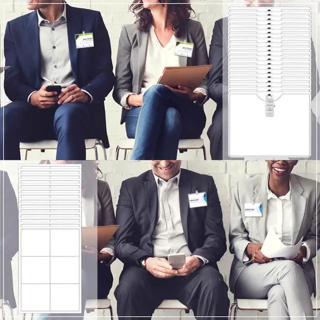 Alt view image 12 of 12 - 300 Pack Name Tags with Clips and Printable Inserts Clip On Name Badges Customizable Clear ID Badge Holder with Clips 3" x 4" Horizontal PVC for Meeting Seminar Show Event and Conference