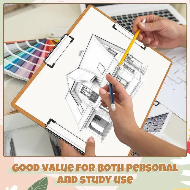 Alt view image 11 of 12 - 8 Pcs 11x17 Clipboard With Three Clips - Extra Large Horizontal Drawing Clipboard for Office, Home, Teachers Supplies
