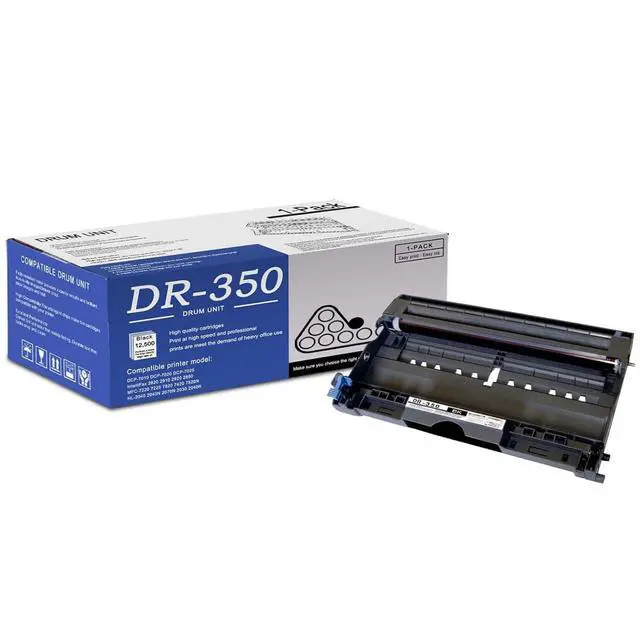 Alt view image 8 of 14 - DR350 Drum Unit Compatible 1 Pack DR-350 Black Replacement for Brother DR350 DR-350 for Brother DCP-7010 7020 7025 IntelliFax 2820 2910 2920 2850 MFC-7220 7225 7820 7420 HL-2040 2070N 2030 Printer