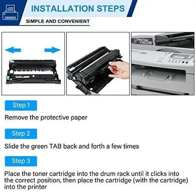 Alt view image 10 of 14 - DR350 Drum Unit Compatible 1 Pack DR-350 Black Replacement for Brother DR350 DR-350 for Brother DCP-7010 7020 7025 IntelliFax 2820 2910 2920 2850 MFC-7220 7225 7820 7420 HL-2040 2070N 2030 Printer