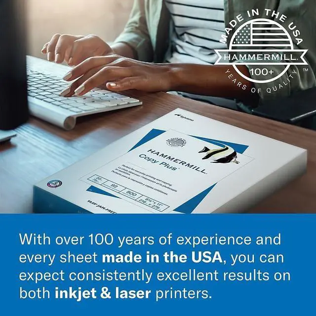 Alt view image 14 of 14 - Copy Plus 8.5" x 11" Copy Paper, 20 lbs., 92 Bright, 8 Ream (4,000 Sheets) - 105190