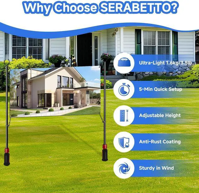 Alt view image 8 of 12 - Adjustable Banner Pole with Stake, Outdoor Banner Stand, Portable Display Poles for Trade Shows, Events, and Outdoor Advertising