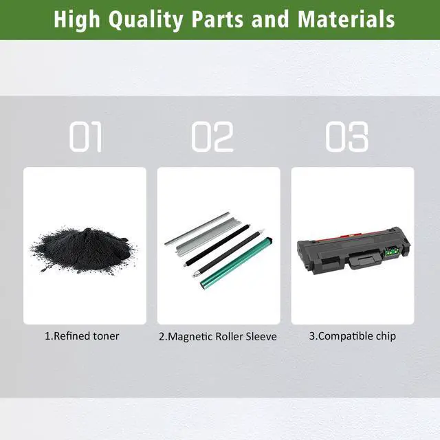 Alt view image 11 of 14 - B205 B210 B215 Compatible Toner Cartridges 2 Blacks High Capacity 3000 Pages for Xerox B215DNI B205DNI B210DNI Printer 106R04347