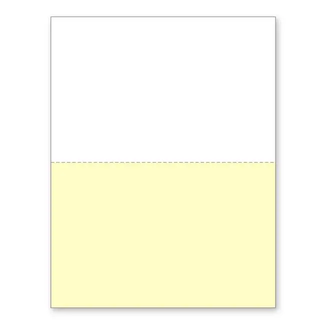 Alt view image 7 of 12 - Case of 1,000 Sheets 8-1/2 x 11" 2 Part Perforated Paper, Great for Invoices, Receipt, Statement etc. (White/Yellow)
