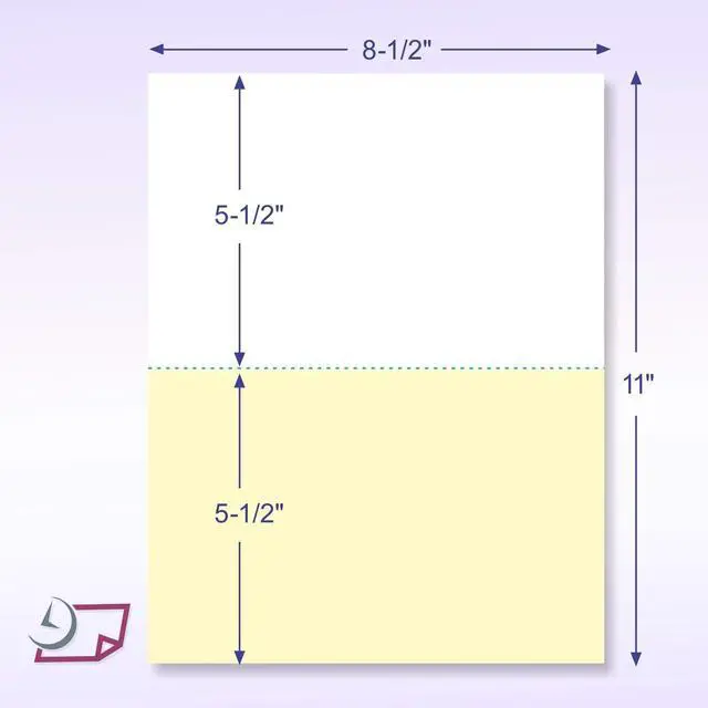 Alt view image 8 of 12 - Case of 1,000 Sheets 8-1/2 x 11" 2 Part Perforated Paper, Great for Invoices, Receipt, Statement etc. (White/Yellow)