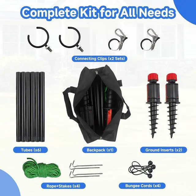 Alt view image 9 of 12 - Adjustable Banner Pole with Stake, Outdoor Banner Stand, Portable Display Poles for Trade Shows, Events, and Outdoor Advertising