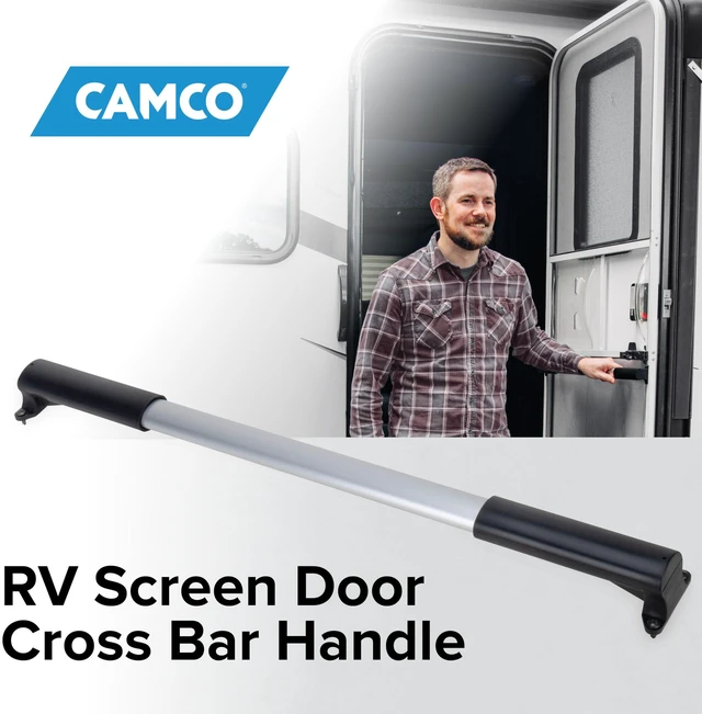 Alt view image 8 of 12 - Camper/RV Screen Door Cross Bar - Protects the Screen Door & Allows for Easier Exit from Travel Trailer - Adjusts from 21-5/8-Inches to 28-5/8-Inches (42183)
